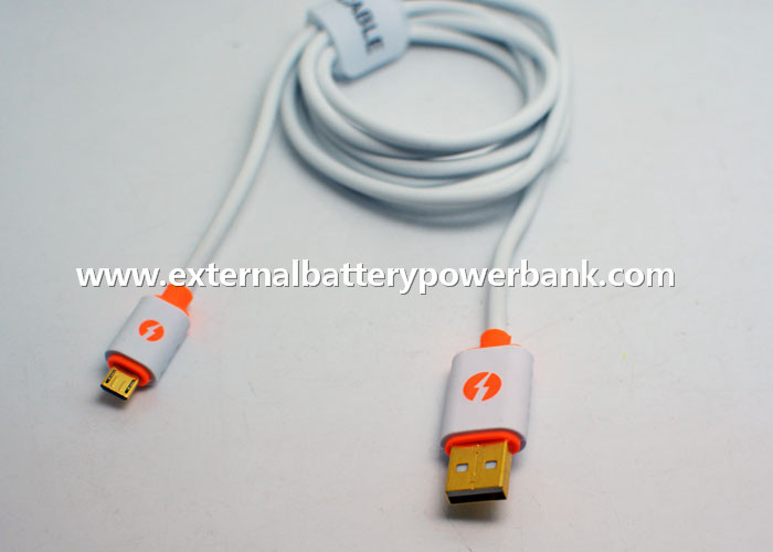 Круглый белый кабель данным по Micro USB2.0 для телефонов андроида ежевики Samsung/HTC/