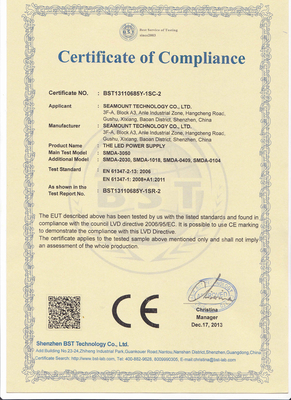 Электропитание СИД водитель 85V СИД течения 18 ватт постоянн - 265V AC, CE RoHS