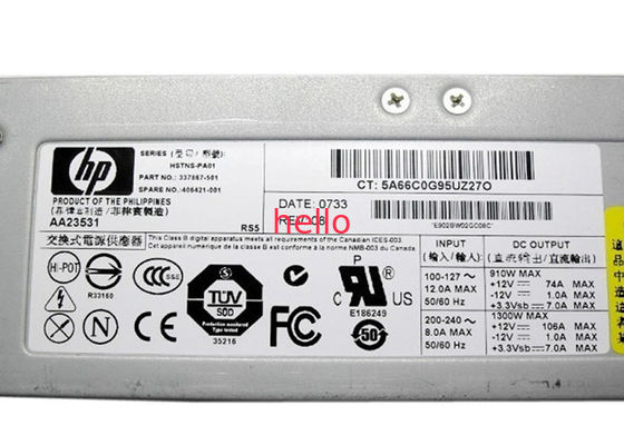 COMPAQ 337867-001 электропитаний сервера HP 1300W с активным вентилятором