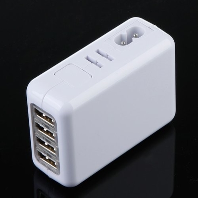 Переходника AC стены заряжателя перемещения USB 4 портов всеобщий для дома, Multi штепсельной вилки