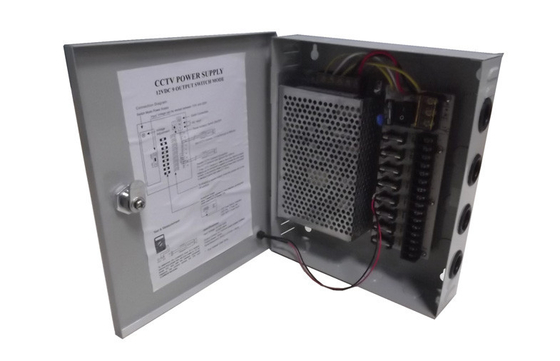 канал коробки 9 электропитания CCTV 12V 5Amps, электропитание камеры CCTV