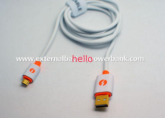 Круглый белый кабель данным по Micro USB2.0 для телефонов андроида ежевики Samsung/HTC/