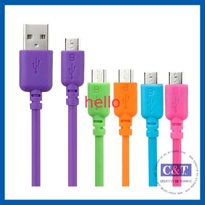 Покрашенная микро- Высок-Скорость 2 in-1 кабеля передачи данных USB Smartphone