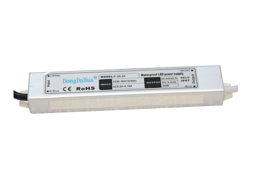 24V DC 1A 20W делает AC водостотьким 120V электропитаний переключения водителя СИД с естественный охлаждать
