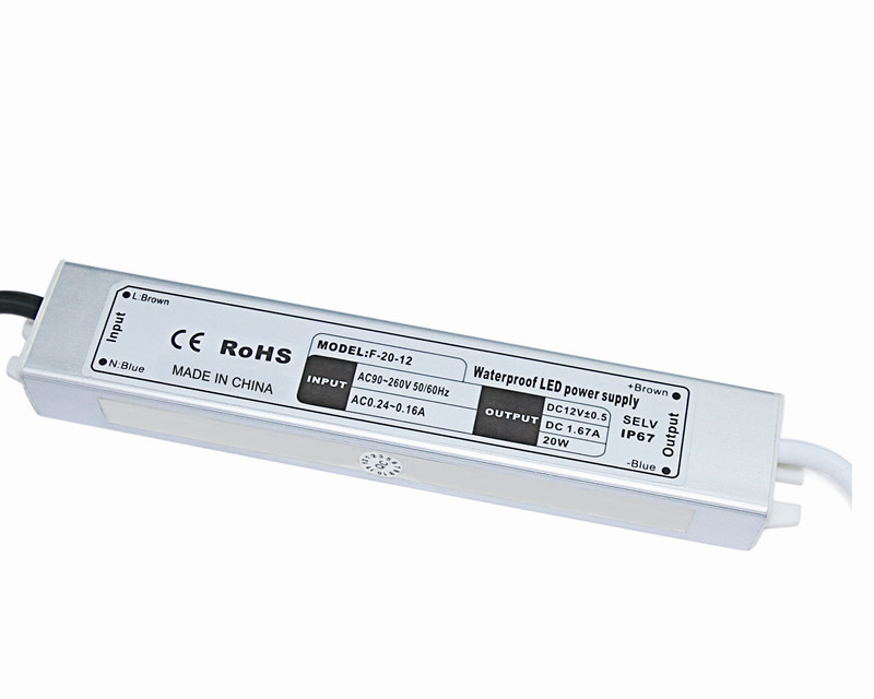AC 110-264V 20W DC 12/24V делает водителя водостотьким СИД для дисплея LCD