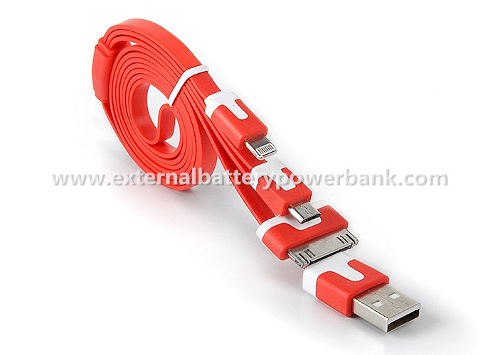 3 в 1 плоском кабеле передачи данных USB лапши для iPhone 4G/4S 5G/5S/Samsung